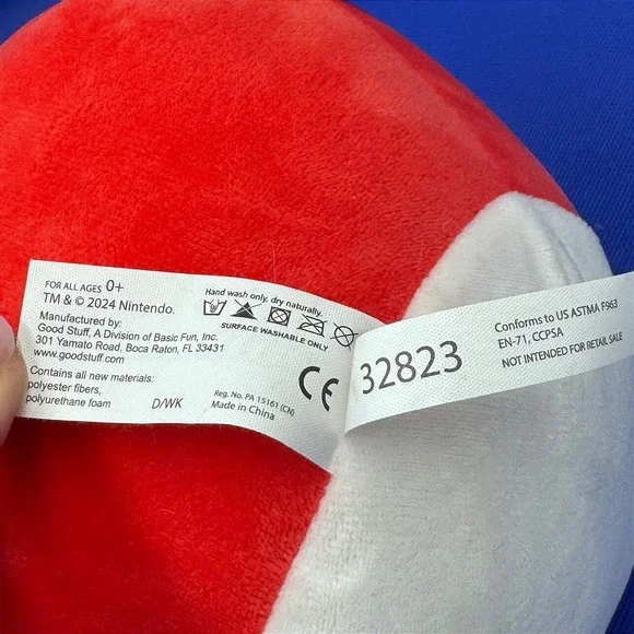Nintendo Mario Kart Cheep Cheep Plush Red Flying Fish Stuffed Toy 2024 Official - Picture 5 of 6